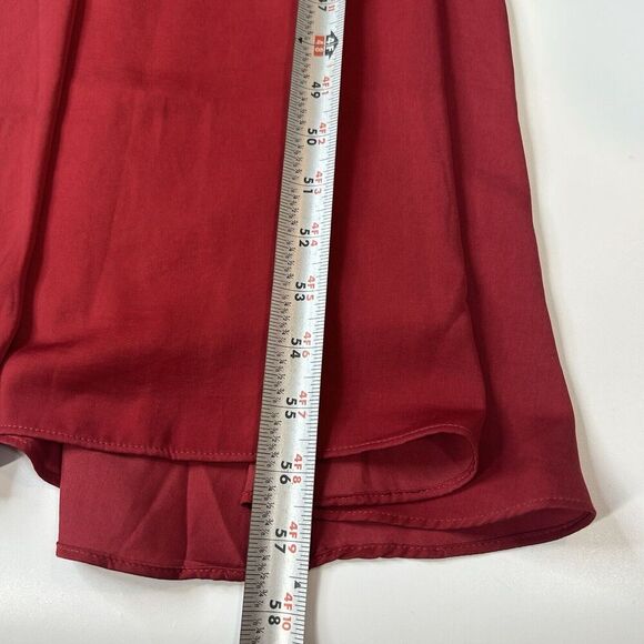 Banana Republic Dress Womens Large Maxi Belted Red Criss Cross Back Gown Formal - Picture 7 of 9